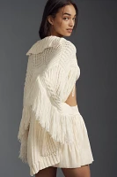 Maeve Fringed Oversize Cardigan Sweater