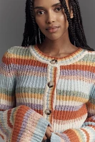 Pilcro Ribbed Multi-Stripe Cardigan Sweater