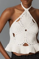 By Anthropologie Crochet Starfish Knit Tank Top