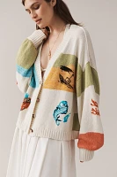 Pilcro Icon Graphic Cardigan Sweater