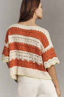 Pilcro Open-Stitch Pullover Sweater