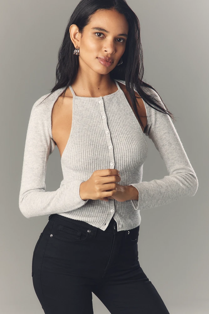 By Anthropologie Wool & Cashmere Shrug Sweater