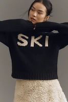 KULE Ski Merino Wool & Cotton Long-Sleeve Crew-Neck Pullover Sweater