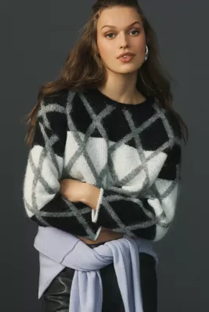 Lili Sidonio Plaid Fuzzy Sweater