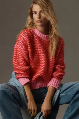 Lili Sidonio Two-Tone Pullover Sweater