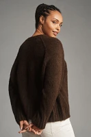 By Anthropologie Chunky Crew-Neck Sweater