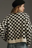 Desert Dreamer Checkerboard Cardigan Sweater