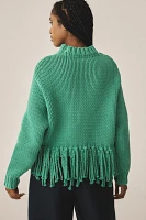 The Wolf Gang Verde Fringe Sweater