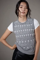 Beatrice .b Parks Embellished Wool Sweater Vest