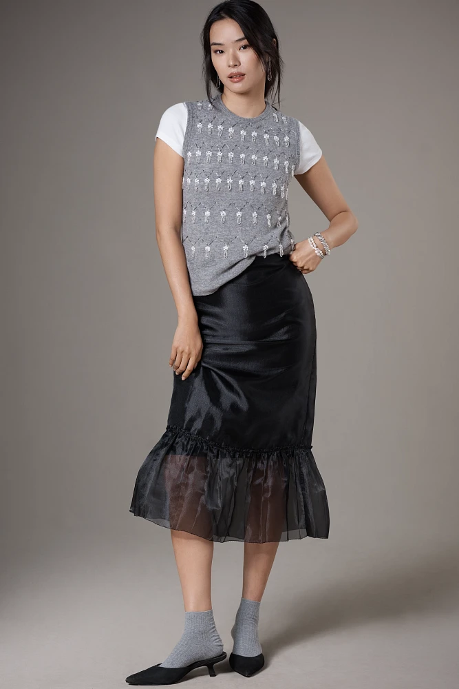 Beatrice .b Parks Embellished Wool Sweater Vest