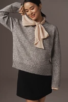 Endless Rose Tie-Neck Oversized Sweater