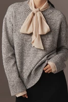 Endless Rose Tie-Neck Oversized Sweater