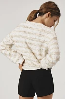 Endless Rose Lurex Striped Sweater