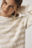 Endless Rose Lurex Striped Sweater