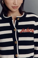 Endless Rose J'Adore Beaded Striped Cardigan Sweater