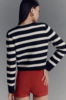 Endless Rose J'Adore Beaded Striped Cardigan Sweater