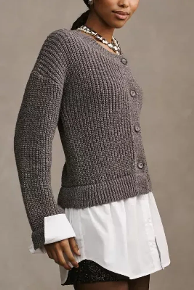 By Anthropologie Cropped Twofer Cardigan Sweater