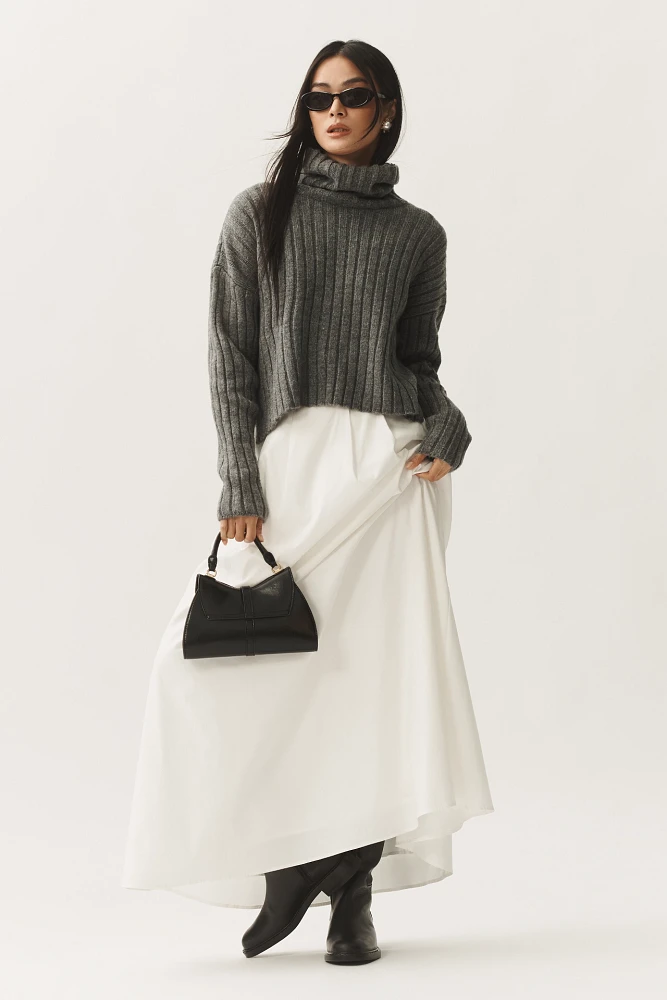 Maeve Turtleneck Bow-Back Sweater