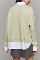 Maeve NYC Graphic Twofer Sweater