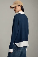 Maeve NYC Graphic Twofer Sweater