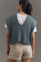 Pilcro Boxy Tee & Ribbed Sweater Vest Twofer