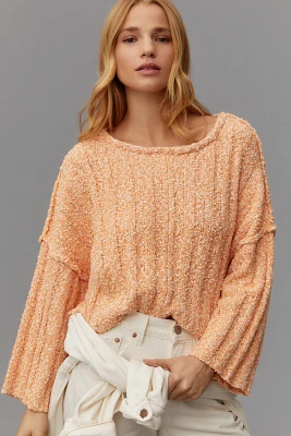 Free the Roses Ribbed Pullover Sweater