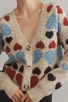 Free the Roses Multi Heart Cardigan Sweater