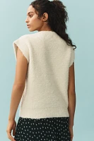 FRNCH Crew-Neck Bouclé Sweater Vest