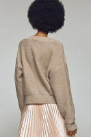 FRNCH x Anthropologie V-Neck Shine Pullover Sweater