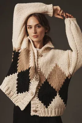 Little Lies Hand-Knit Cardigan Sweater