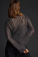 Pilcro Shine Open-Stitch Sweater