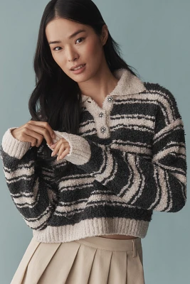 Maeve Striped Polo Sweater