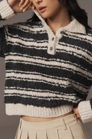 Maeve Striped Polo Sweater