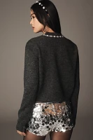 Maeve Embellished Crew-Neck Cardigan Sweater