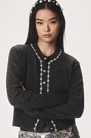 Maeve Embellished Crew-Neck Cardigan Sweater