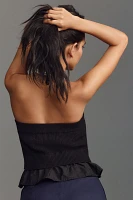 By Anthropologie Strapless Twofer Sweater Top