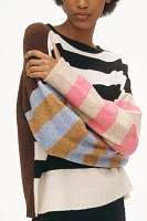 By Anthropologie Crew-Neck Colorblock Striped Sweater