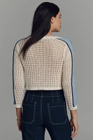 Central Park West Open-Knit Cardigan Sweater