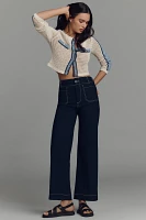Central Park West Open-Knit Cardigan Sweater