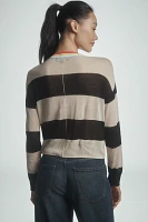 Central Park West Liana Crew-Neck Striped Sweater
