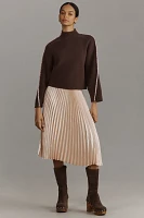 By Anthropologie Mock-Neck Whipstitch Sweater