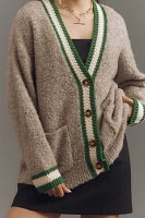 By Anthropologie V-Neck Tipped Cardigan Sweater