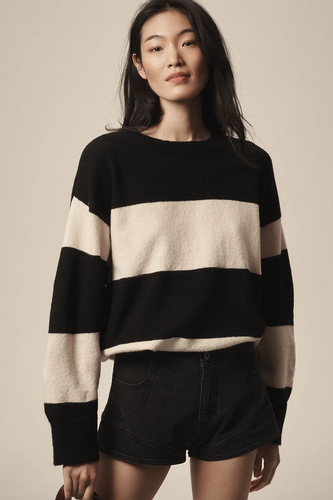 Sanctuary Cuddle Up Oversized Crew-Neck Sweater