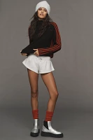 Sanctuary Mock-Neck Sporty Stripe Sweater