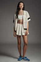 Sanctuary Crochet Resort Macramé Short-Sleeve Buttondown Shirt