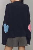 Kerri Rosenthal Marlowe Heart Elbow-Patch Sweater