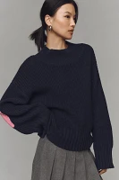 Kerri Rosenthal Marlowe Heart Elbow-Patch Sweater