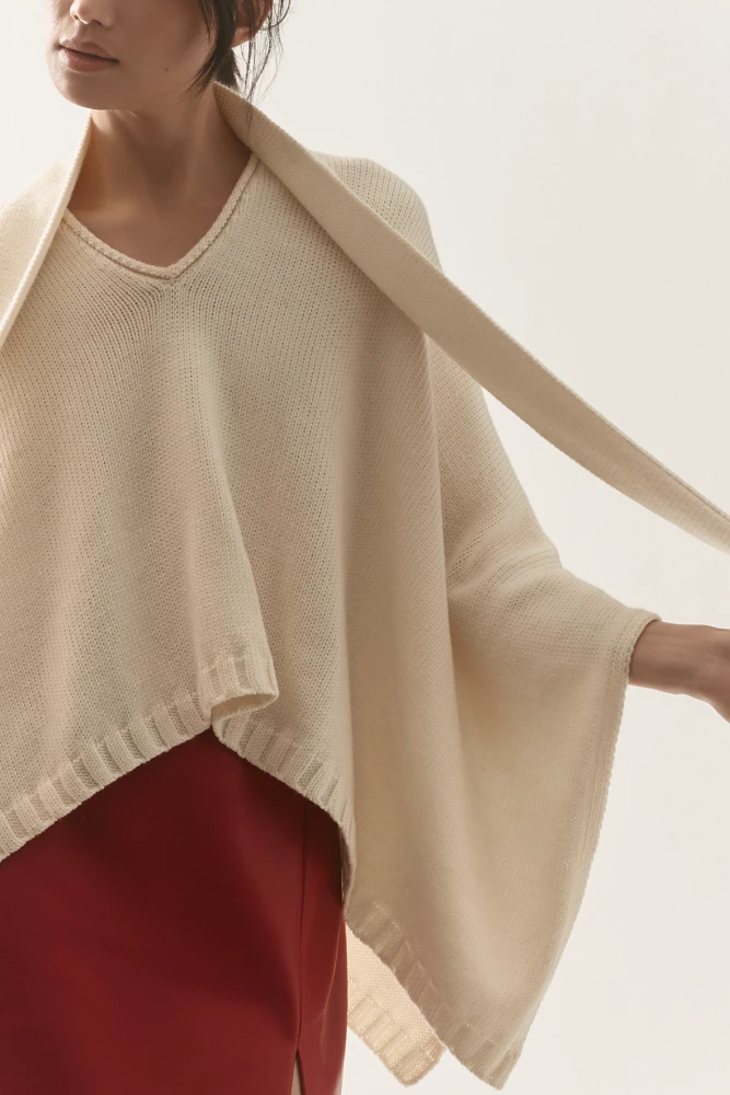 Atelier Delphine V-Neck Layered Wool Sweater