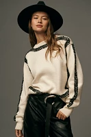 Atelier Delphine Embroidered Wool Crew Sweater