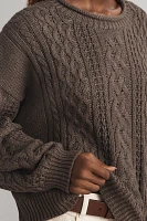 Denimist Aran Roll Neck Cable-Knit Pullover Sweater